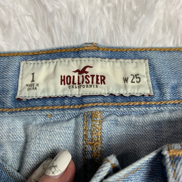 Hollister Light Wash Button Fly Denim Skirt Size 1 - Picture 4 of 6